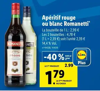 Apéritif Rouge Ou Blanc Romanetti