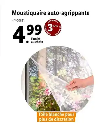 Lidl Moustiquaire Auto-Agrippante offre