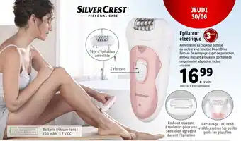 Lidl Silver Crest Épilateur Électrique offre