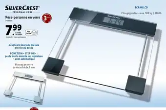 Lidl Silver Crest Pèse-Personne En Verre offre