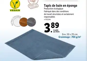 Lidl Tapis de bain en éponge offre