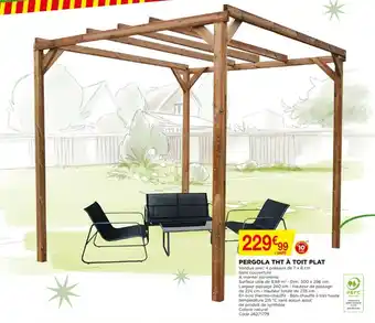 Bricomarché Pergola tht à toit plat offre