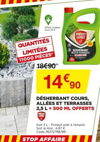 Désherbant cours, allées et terrasses 2,5 l