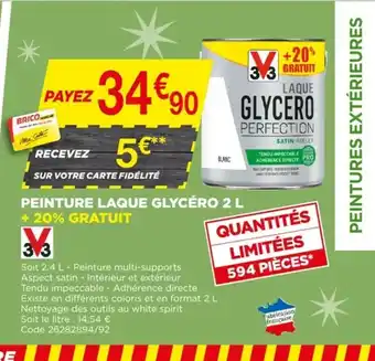 Bricomarché Peinture laque glycéro 2 l offre