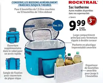 Lidl ROCKTRAIL sac isotherme offre