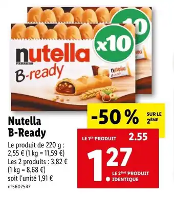 Lidl NUTELLA b-ready offre