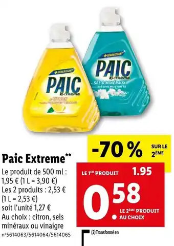 Lidl Paic extreme offre