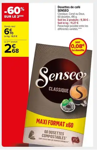 SENSEO dosettes de café