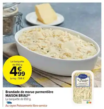 MAISON BRIAU brandade de morue parmentière