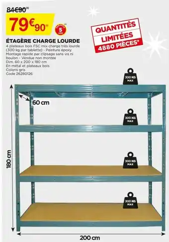 Bricomarché Étagère charge loudre offre