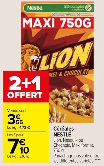 Carrefour Market NESTLÉ céréales offre