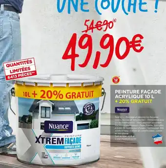 Bricomarché Peinture Facade Acrylique 10 L offre