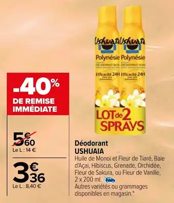 Carrefour Market USHUAIA déodorant offre