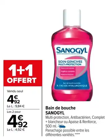 Carrefour Market SANOGYL bain de bouche offre