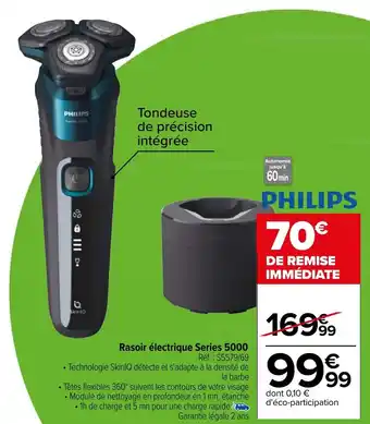 Carrefour Market PHILIPS rasoir électrique series 5000 offre