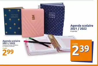 Action Agenda scolaire 2021 / 2022 offre