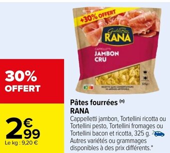 Carrefour Market RANA pâtes fourrées offre