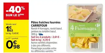 Carrefour Market CARREFOUR pâtes fraîches fourrées offre