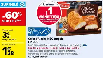 FINDUS colin d'alaska MSC surgelé
