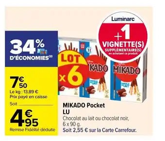 Carrefour Market MIKADO Pocket LU offre