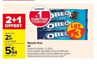 Carrefour Market Biscuits Oreo Lu offre