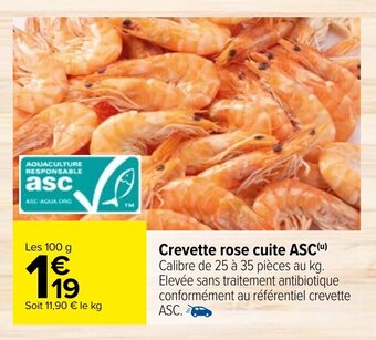 Carrefour Market Crevette Rose Cuite ASC offre