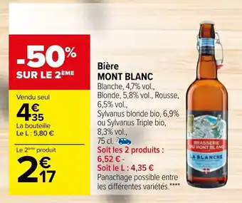 Carrefour Market Bière Mont Blanc offre