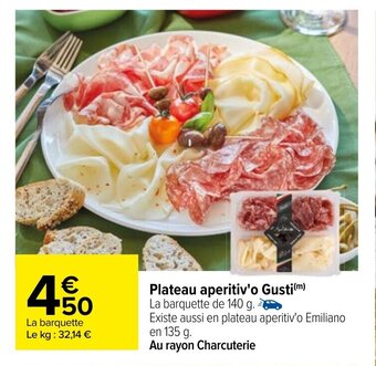 Carrefour Market Plateau Aperitiv'o Gusti offre