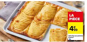 Carrefour Market Tarte Fine Aux Pommes 6 Parts offre