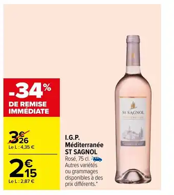 Carrefour Market I.G.P. Méditerranée St Sagnol offre