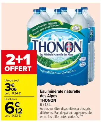 Carrefour Market Eau Minérale Naturelle Des Alpes Thonon offre
