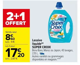 Carrefour Market Lessive Liquide Super Croix offre