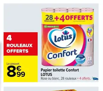 Carrefour Market Papier Toilette Confort Lotus offre