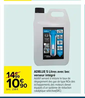 Carrefour Market ADBLUE 5 Litres Avec Bec Verseur Intégré offre