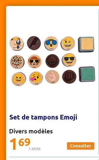 Action Set De Tampons Emoji offre