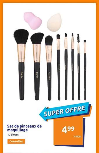 Action Set De Pinceaux De Maquillage offre