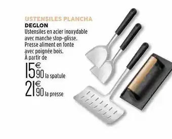 Culinarion Ustensiles Plancha Deglon offre