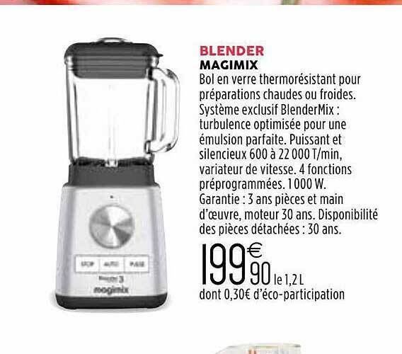 Promo Blender Magimix chez Culinarion