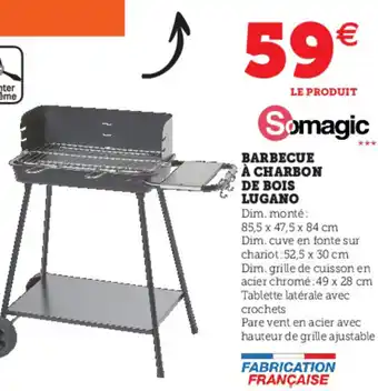 Hyper U Barbecue à charbon de bois Lugano offre