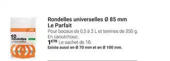 Gamm vert Rondelles Universelles ø 85 Mm Le Parfait offre