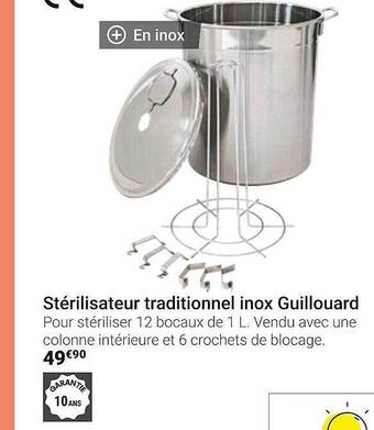 Gamm vert Stérilisateur Traditionnel Inox Guillouard offre