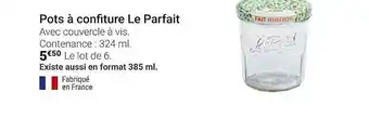 Gamm vert Pots à Confiture Le Parfait offre