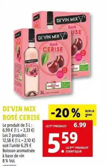 Lidl Di'vin Mix Rosé Cerise offre