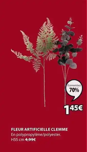 JYSK Fleur Artificielle Clemme offre