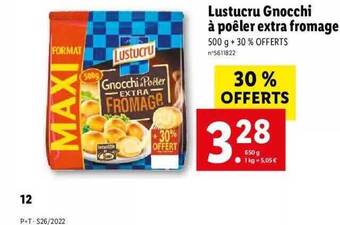 Lidl Lustucru Gnocchi à Poêler Extra Fromage offre