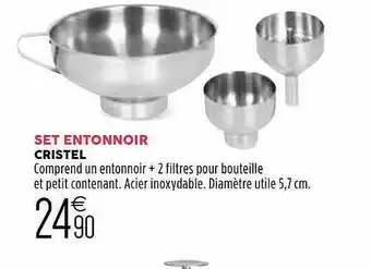 Set Entonnoir Cristel