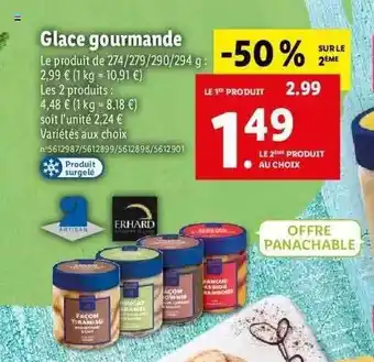 Lidl Glace Gourmande offre