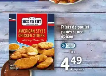 Lidl Filets De Poulet Panés Sauce épicée offre