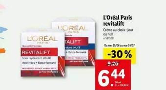 Lidl L'oréal Paris Revitalift offre