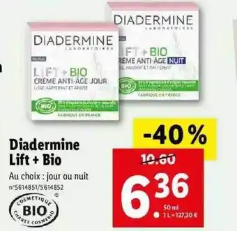 Lidl Diadermine Lift + Bio offre